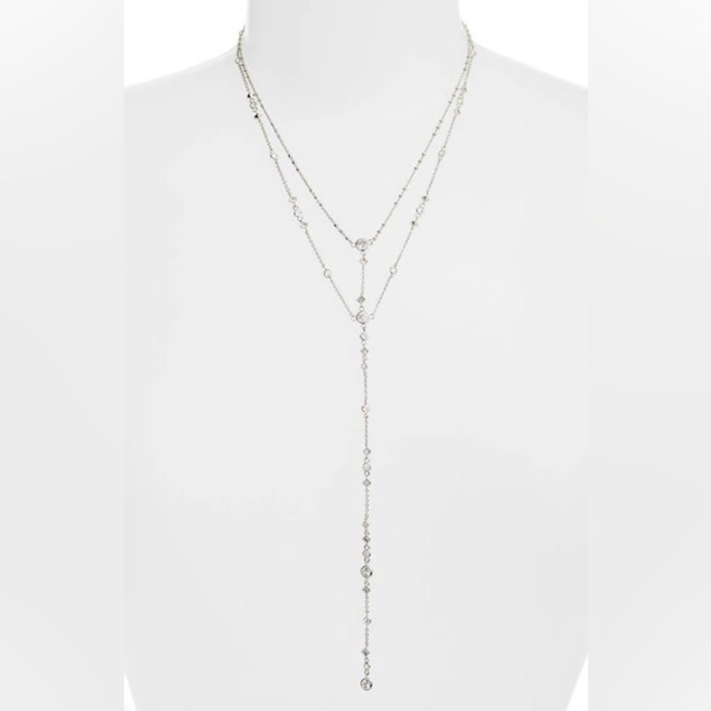 Kendra Scott Watson Silver Y Necklace